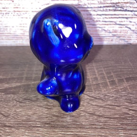 Vintage VAN BRIGGLE Pottery ARTS & CRAFTS Kitty Cat KITTEN Blue Figurine - Picture 2 of 8